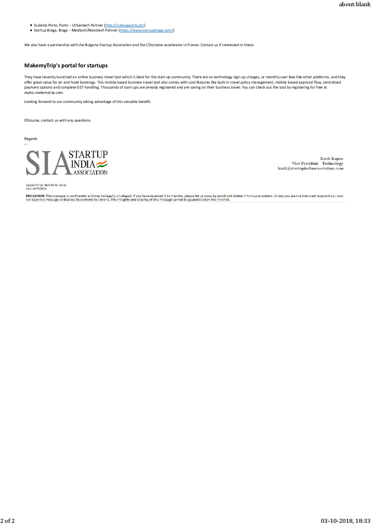 Startup India Association update - pg2